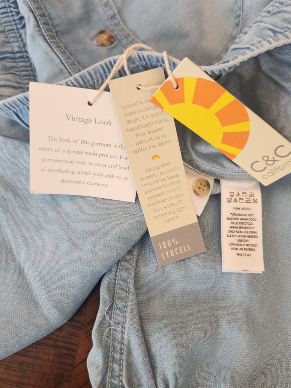 *NWT* C&C CALIFORNIA Chambray Pull On Jogger Cargo Pants | Large - Picture 6 of 8